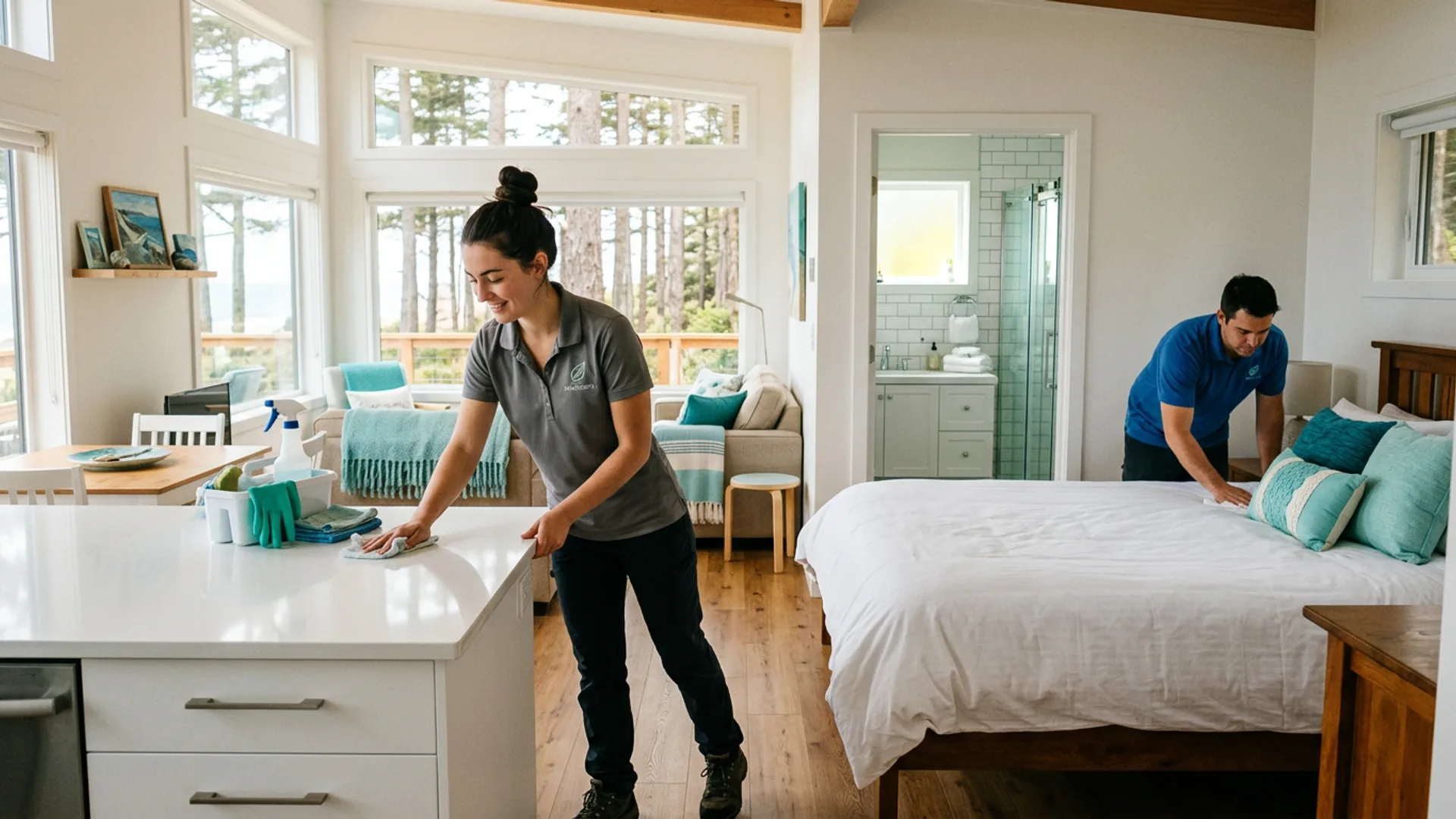 Ready Room team cleaning a vacation rental